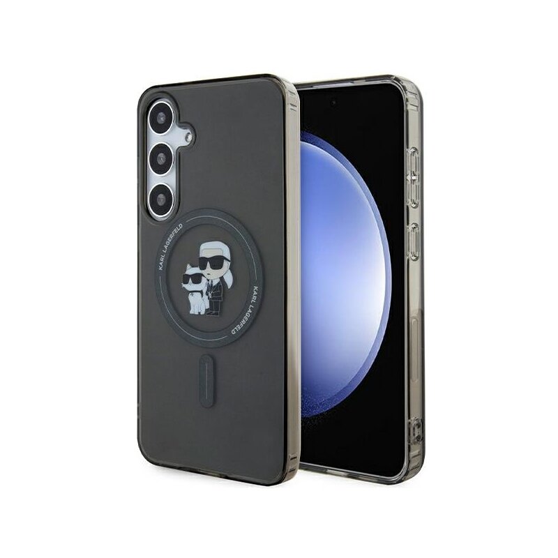 Husa Samsung Galaxy S24 Plus Karl Lagerfeld IML MagSafe, Karl&Choupette, negru, KLHMS24MHGKCNOK