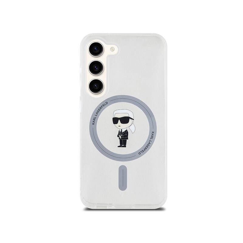 Husa Samsung Galaxy S24 Karl Lagerfeld IML MagSafe, Ikonik, transparent, KLHMS24SHFCKNOT