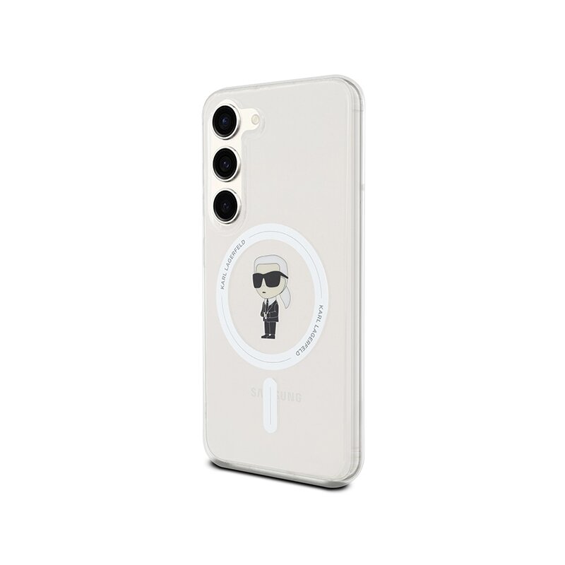 Husa Samsung Galaxy S24 Karl Lagerfeld IML MagSafe, Ikonik, transparent, KLHMS24SHFCKNOT