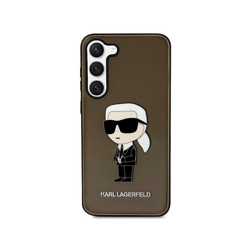 Husa Samsung Galaxy S23 Karl Lagerfeld Hardcase, Ikonik Karl Lagerfeld, negru, KLHCS23SHNIKTCK