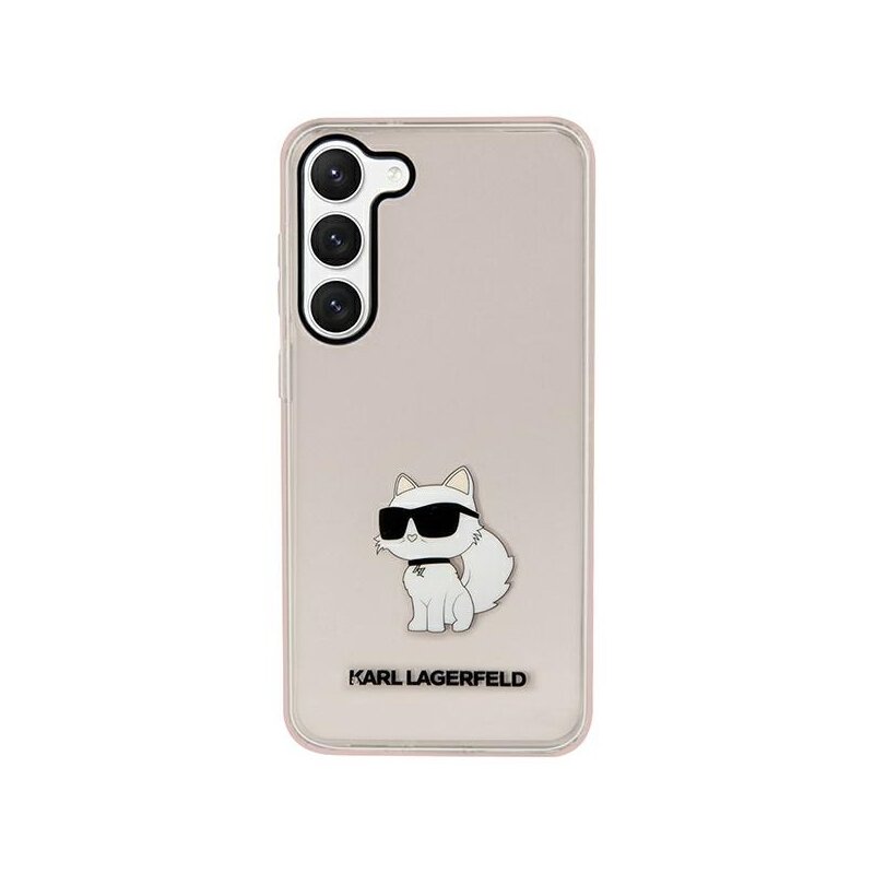 Husa Samsung Galaxy S23 Karl Lagerfeld Hardcase, Ikonik Choupette, roz, KLHCS23SHNCHTCP