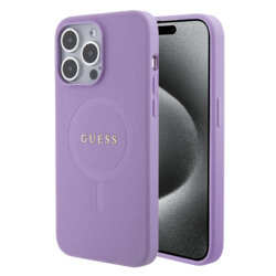 Husa Guess Saffiano MagSafe iPhone 15 Pro, mov, GUHMP15LPSAHMCU