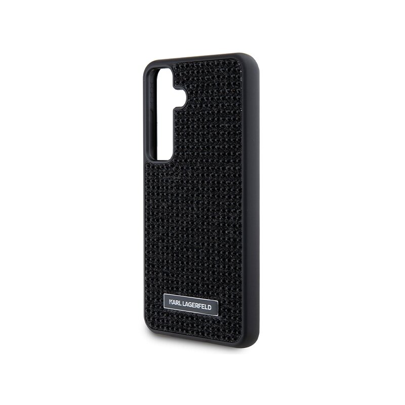 Husa Samsung Galaxy S24 Karl Lagerfeld Hardcase Rhinestone, Metal Logo, negru, KLHCS24SHDSPRK