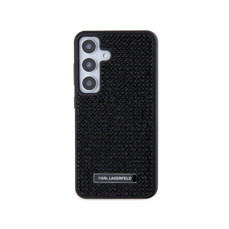 Husa Samsung Galaxy S24 Karl Lagerfeld Hardcase Rhinestone, Metal Logo, negru, KLHCS24SHDSPRK
