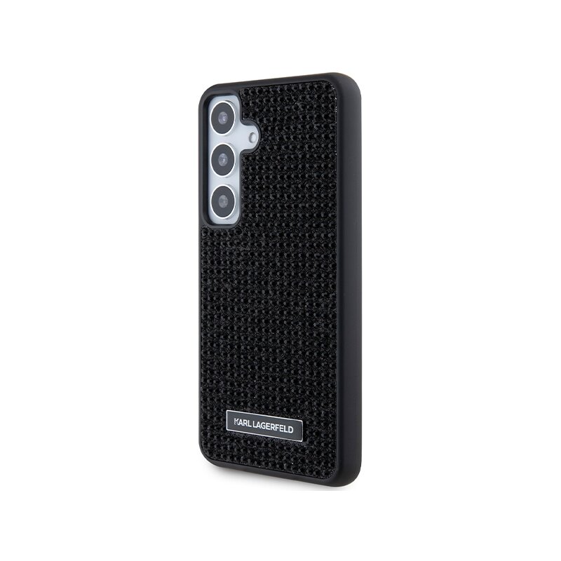 Husa Samsung Galaxy S24 Karl Lagerfeld Hardcase Rhinestone, Metal Logo, negru, KLHCS24SHDSPRK
