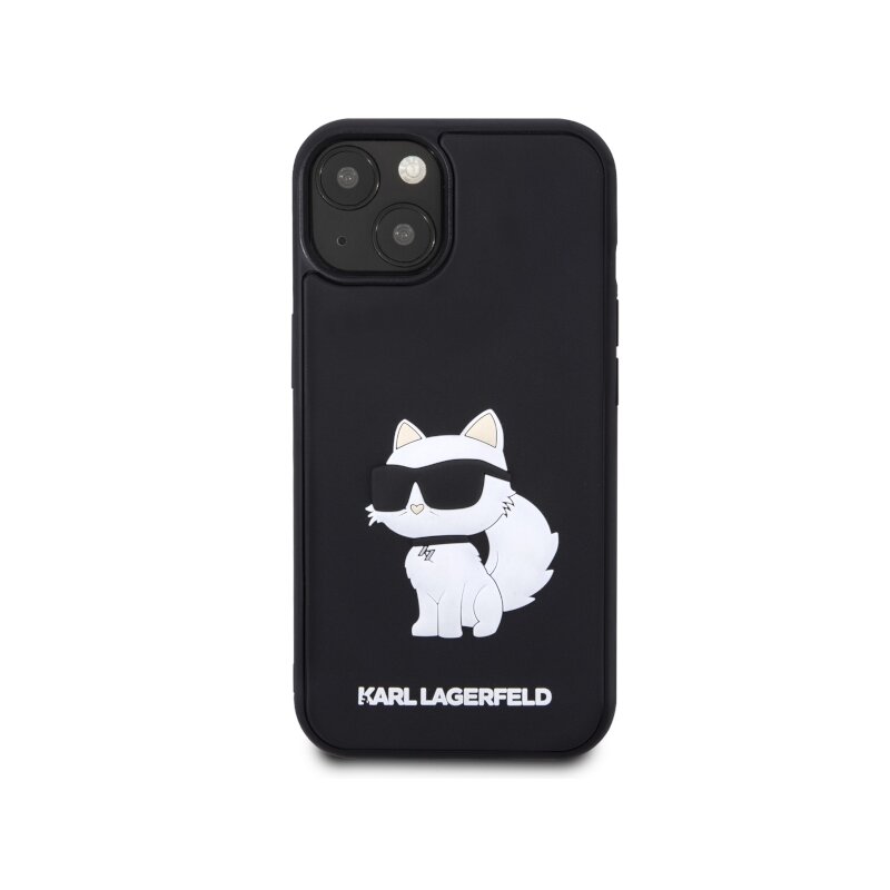 Husa originala iPhone 14 Plus Karl Lagerfeld 3D Design, Rubber Choupette, negru, KLHCP14M3DRKHNK