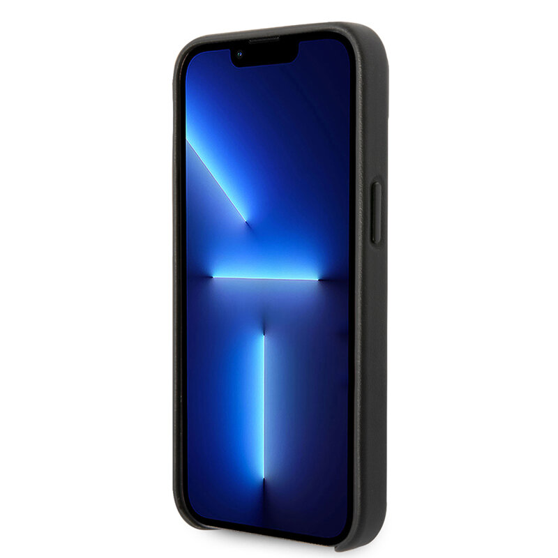 Husa iPhone 14 Plus Karl Lagerfeld Hardcase Leather Perforated, negru, KLHCP14MFWHK