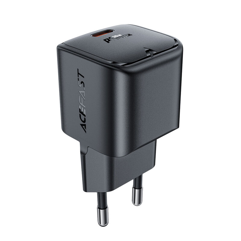 Incarcator Type-C, 30W Power Delivery, Acefast A77, GaN, negru