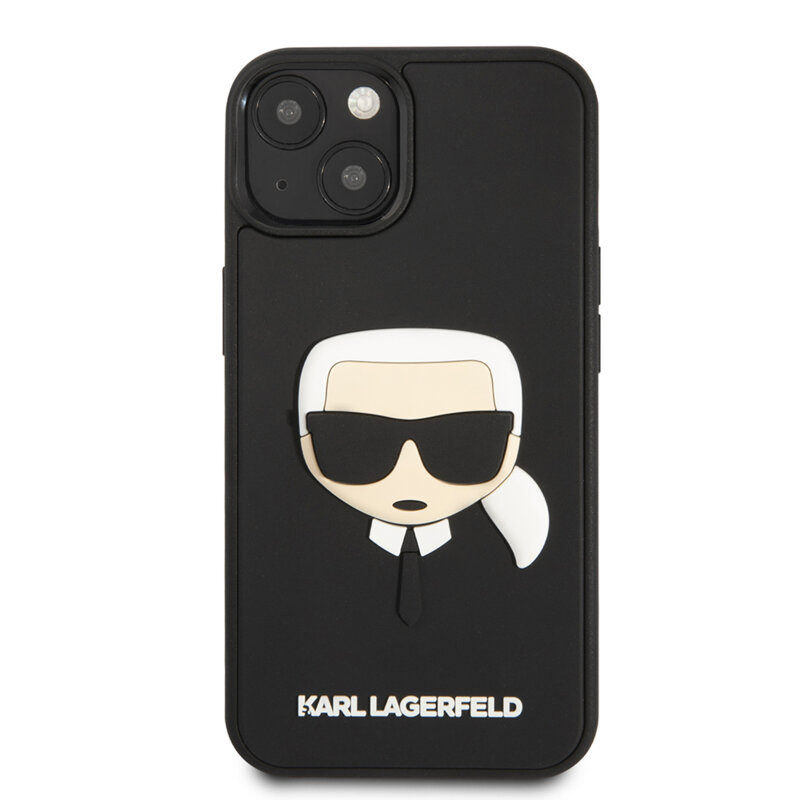 Husa originala iPhone 14 Plus Karl Lagerfeld 3D Design, Rubber Karl`s Head, negru, KLHCP14MKH3DBK