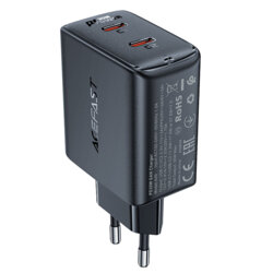 Incarcator priza GaN 2x Type-C, Acefast A49, PD35W, negru