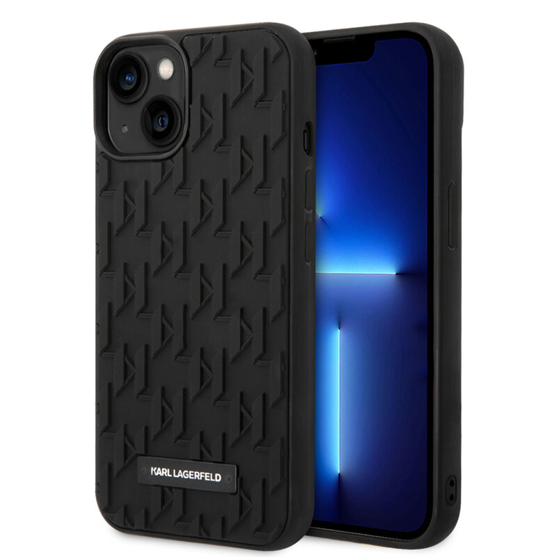 Husa originala iPhone 14 Plus Karl Lagerfeld 3D Design, Monogram, KLHCP14MRUPKLPK