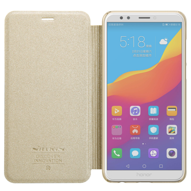 Husa Huawei Y7 Prime 2018 NILLKIN Sparkle Flip Auriu