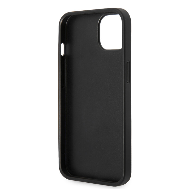 Husa originala iPhone 14 Plus Karl Lagerfeld Saffiano, Karl`s Head, argintiu, KLHCP14MSAPKHG