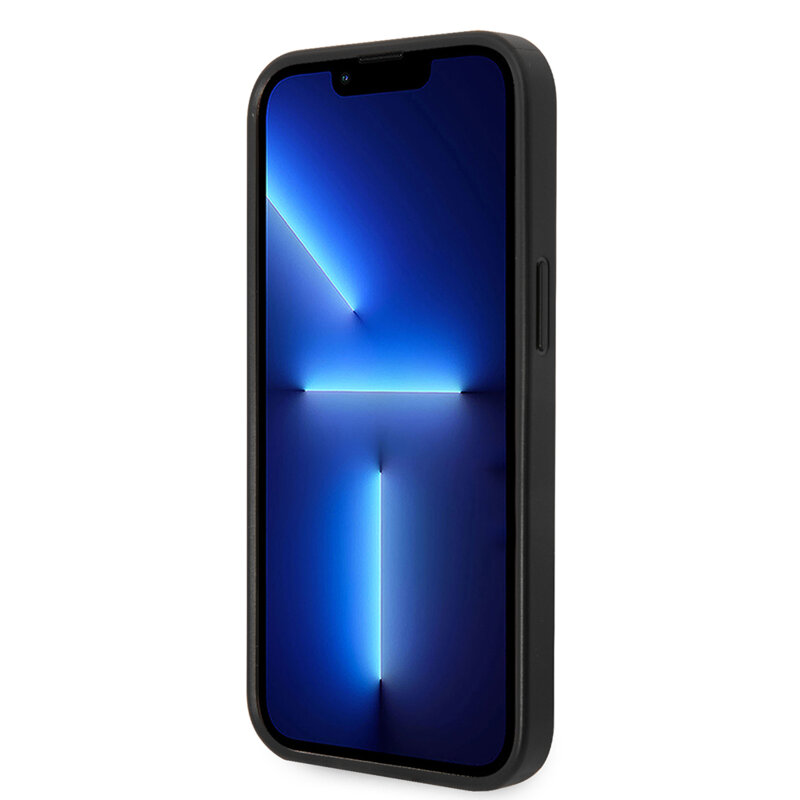 Husa originala iPhone 14 Plus Karl Lagerfeld Saffiano, Karl`s Head, argintiu, KLHCP14MSAPKHG