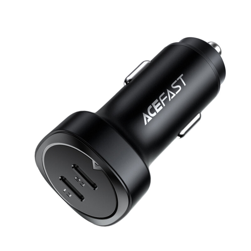 Incarcator auto bricheta 2x Type C, Acefast B2, PD72W, negru