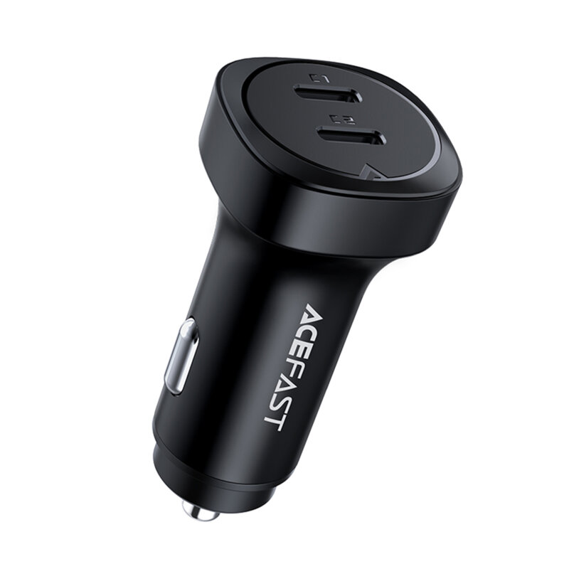 Incarcator auto bricheta 2x Type C, Acefast B2, PD72W, negru