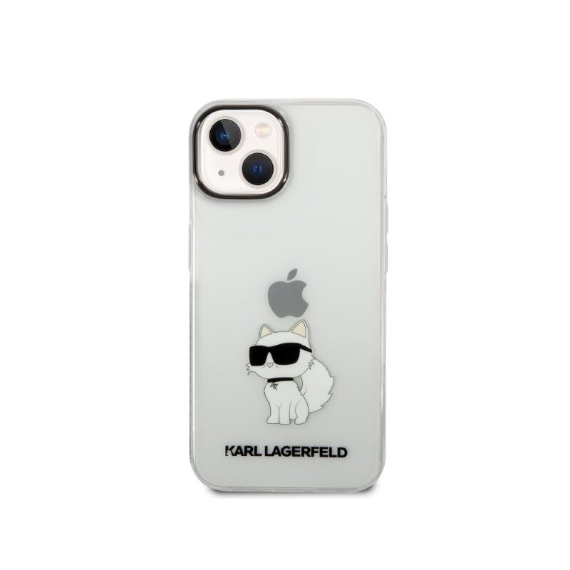 Husa iPhone 14 Plus Karl Lagerfeld Hardcase, Ikonik Choupette, transparenta, KLHCP14MHNCHTCT