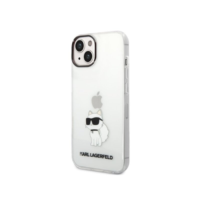 Husa iPhone 14 Plus Karl Lagerfeld Hardcase, Ikonik Choupette, transparenta, KLHCP14MHNCHTCT