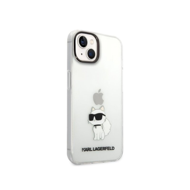 Husa iPhone 14 Plus Karl Lagerfeld Hardcase, Ikonik Choupette, transparenta, KLHCP14MHNCHTCT