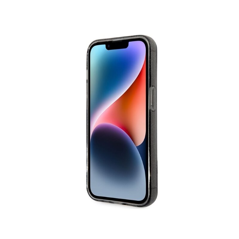 Husa Karl Lagerfeld iPhone 14 Plus Hardcase Glitter, Karl&Choupette, negru, KLHCP14MHNKCTGK