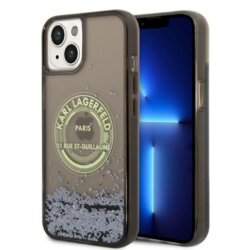 Husa Karl Lagerfeld iPhone 14 Plus Hardcase Liquid Glitter, RSG, negru, KLHCP14MLCRSGRK