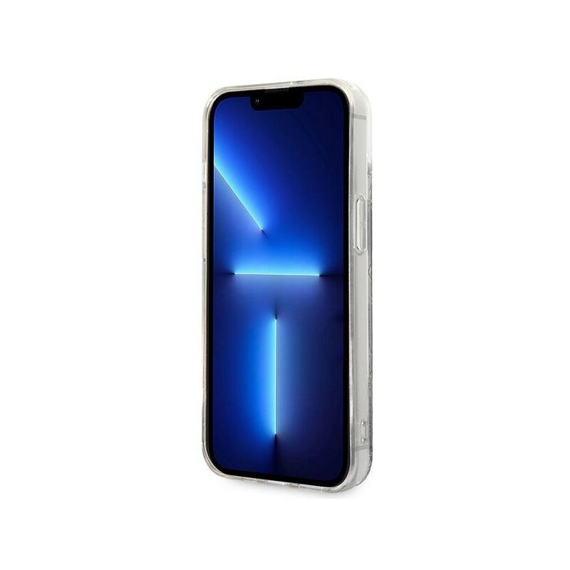 Husa Karl Lagerfeld iPhone 14 Plus Hardcase Liquid Glitter, Monogram, negru, KLHCP14MLMNMK