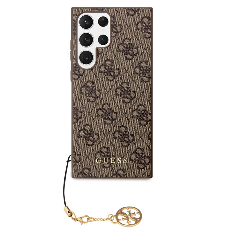 Husa originala Guess Samsung Galaxy S24 Ultra Hardcase 4G Charms Collection, maro, GUHCS24LGF4GBR