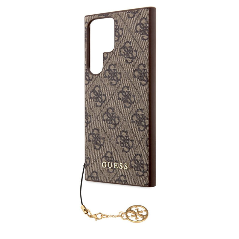 Husa originala Guess Samsung Galaxy S24 Ultra Hardcase 4G Charms Collection, maro, GUHCS24LGF4GBR