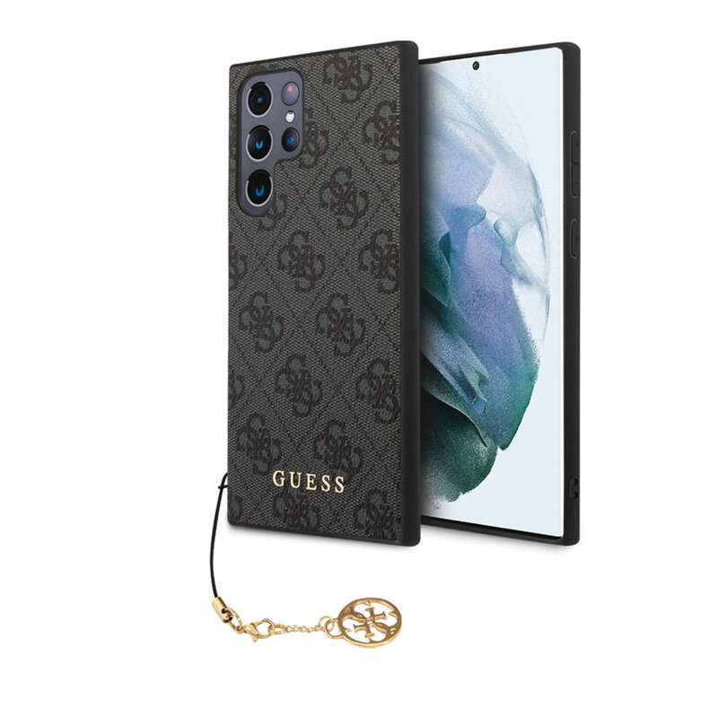 Husa originala Guess Samsung Galaxy S24 Ultra Hardcase 4G Charms Collection, negru, GUHCS24LGF4GGR