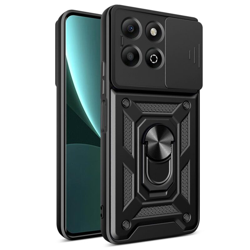 Husa Honor X6b protectie camera Techsuit CamShield Series, negru