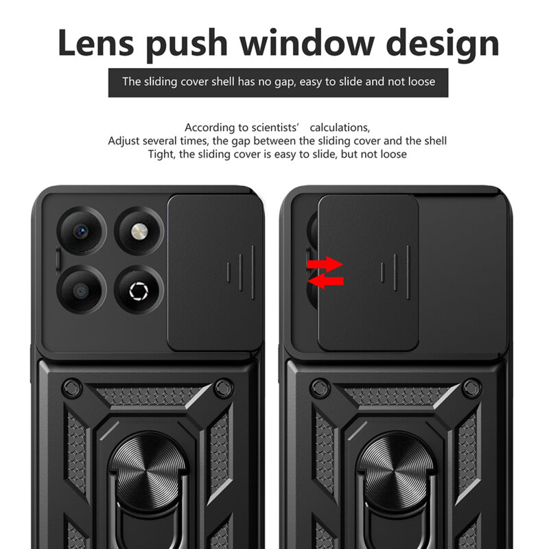 Husa Honor X6b protectie camera Techsuit CamShield Series, negru