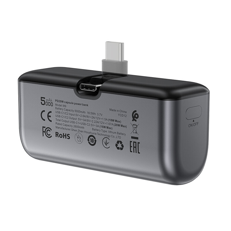 Power bank 50000mAh, 2x Type-C Acefast M9-5000, PD20W, 5000mAh