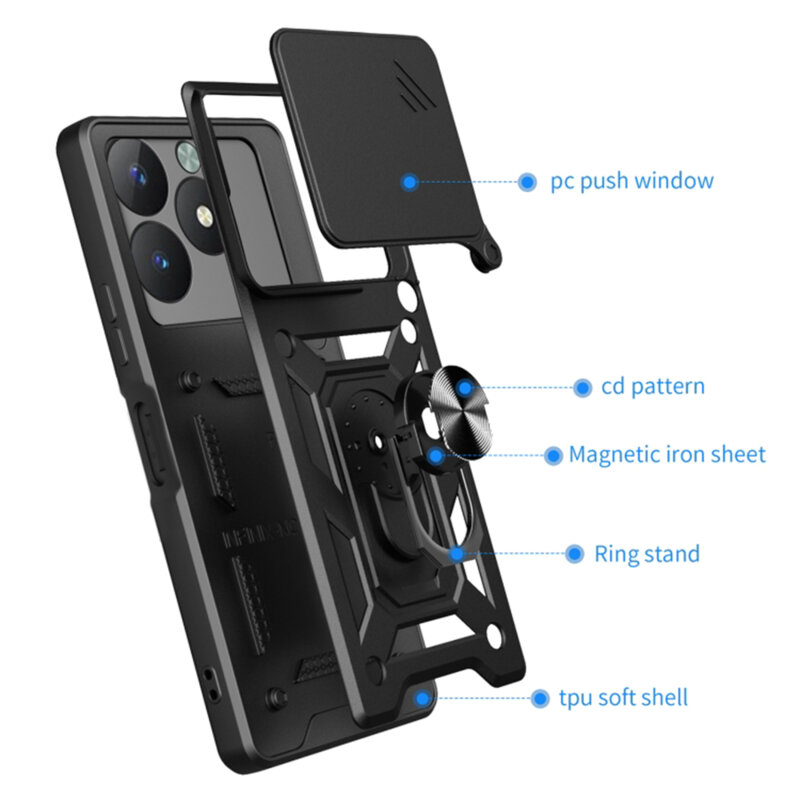 Husa Realme C61 protectie camera Techsuit CamShield Series, roz