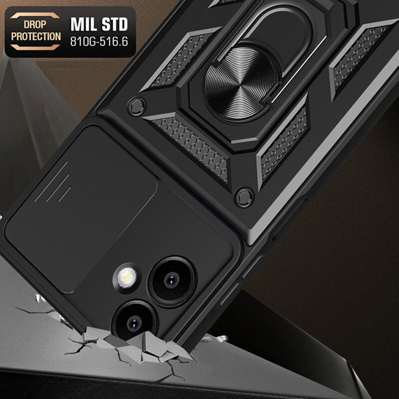 Husa Samsung Galaxy A06 protectie camera Techsuit CamShield Series, albastru