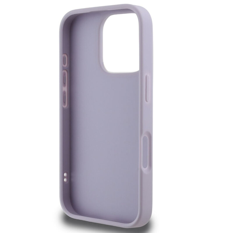 Husa originala Guess Quilted Metal Logo iPhone 16 Pro, violet, GUHCP16LPSQSQSU