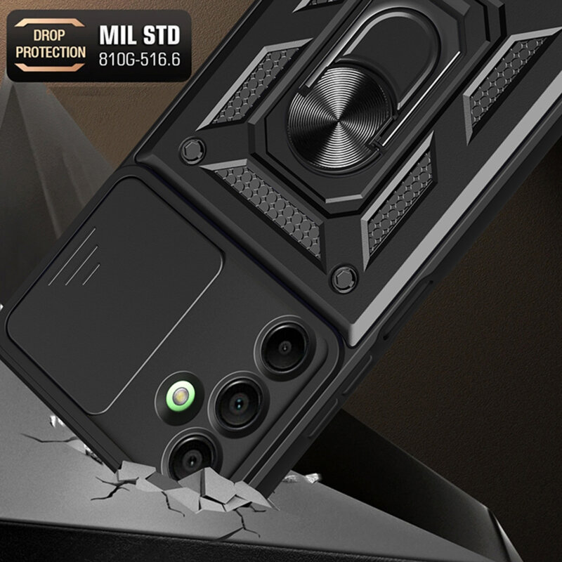 Husa Samsung Galaxy A16 protectie camera Techsuit CamShield Series, albastru