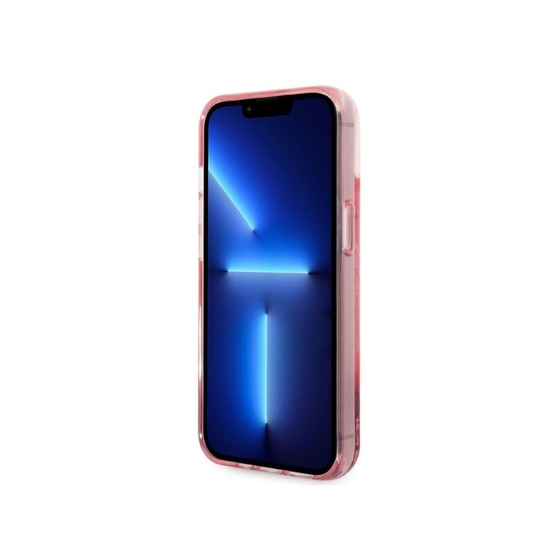 Husa Karl Lagerfeld iPhone 14 Plus Hardcase Glitter, Choupette Head, roz, KLHCP14MLNCHCP