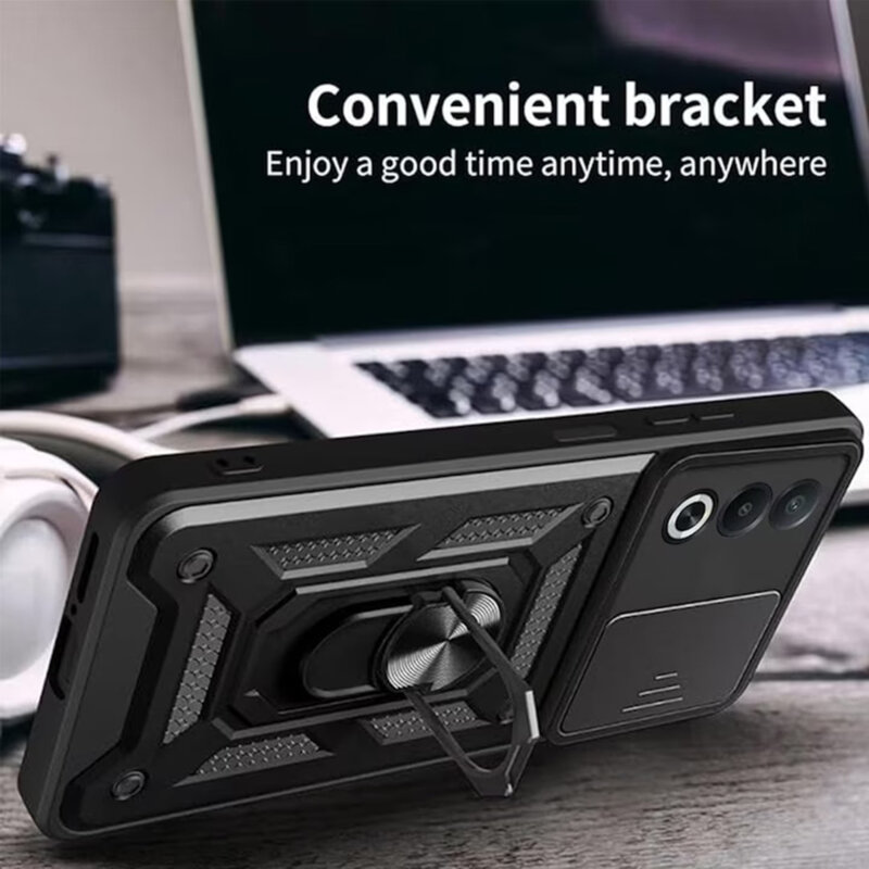 Husa Oppo A80 5G protectie camera Techsuit CamShield Series, negru