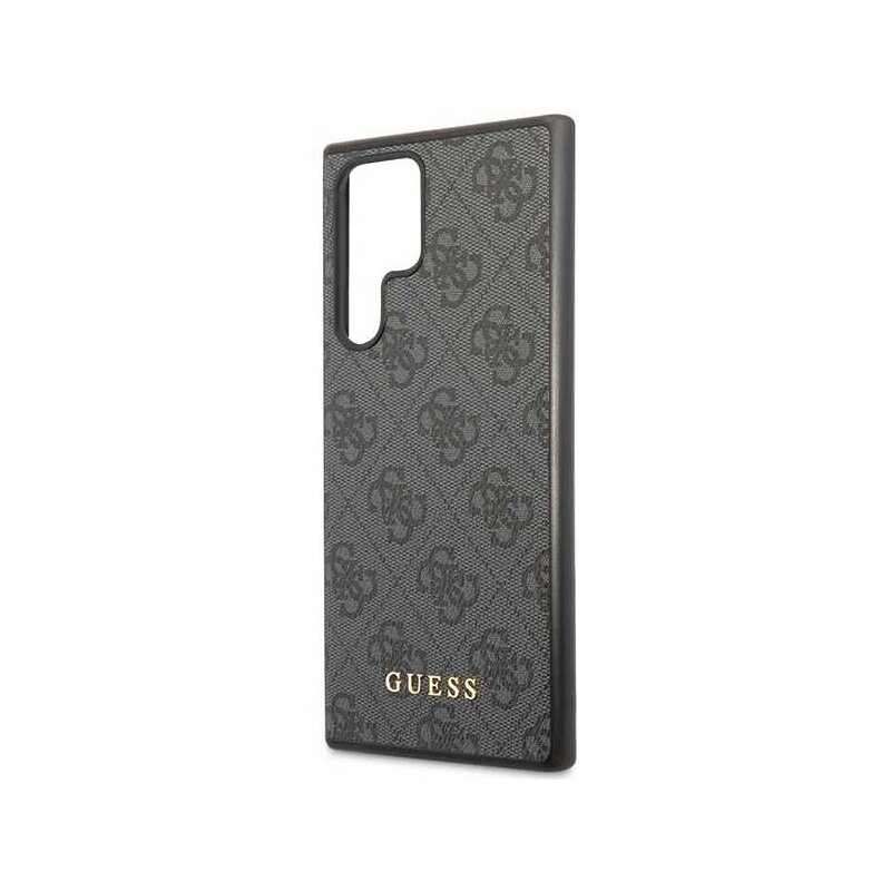 Husa originala Guess Samsung Galaxy S24 Ultra Hardcase 4G Metal Gold Logo, negru, GUHCS24LG4GFGR
