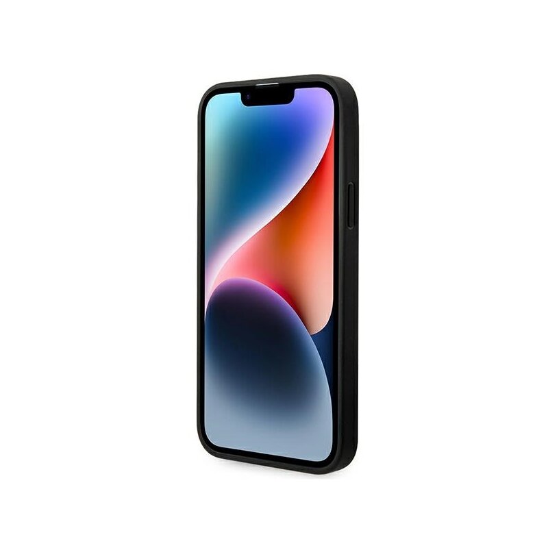 Husa iPhone 14 Plus Karl Lagerfeld Hardcase Monogram, Stripe, verde, KLHCP14MPGKLSKN