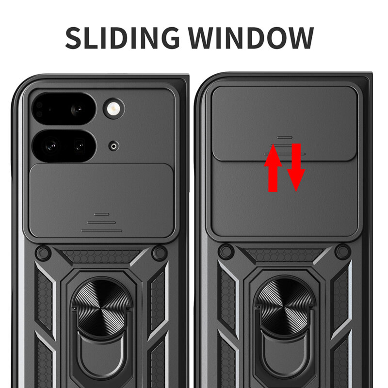 Husa Google Pixel 9 Pro Fold protectie camera Techsuit CamShield Series, negru