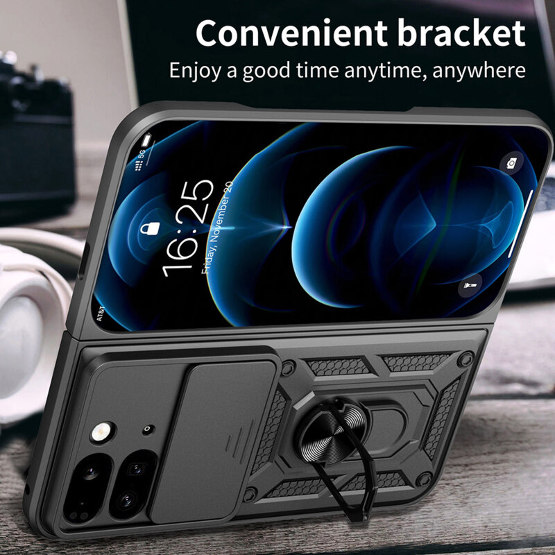 Husa Google Pixel 9 Pro Fold protectie camera Techsuit CamShield Series, negru