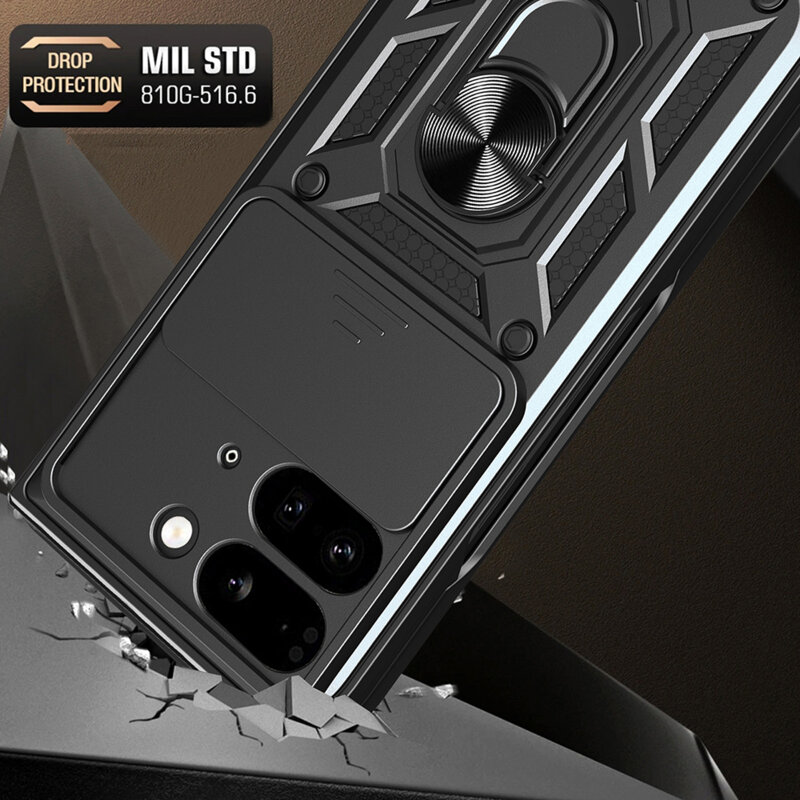 Husa Google Pixel 9 Pro Fold protectie camera Techsuit CamShield Series, negru