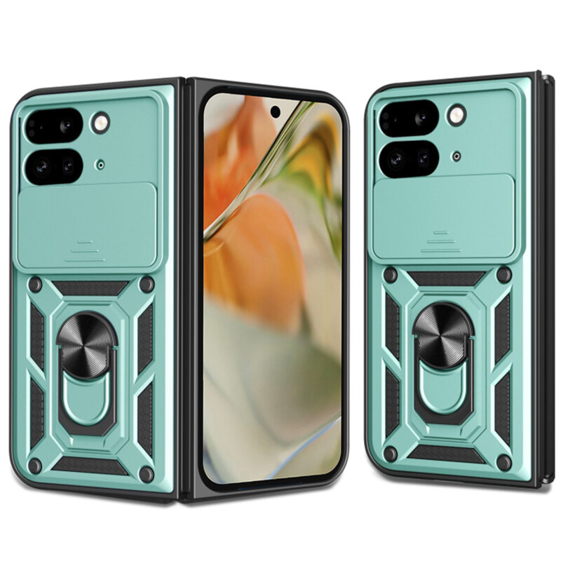 Husa Google Pixel 9 Pro Fold protectie camera Techsuit CamShield Series, verde