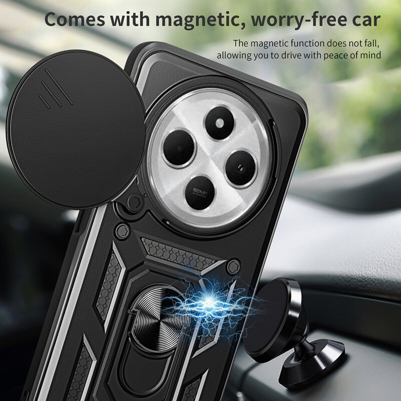 Husa Xiaomi Redmi 14C protectie camera Techsuit CamShield Series, verde