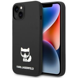 Husa Karl Lagerfeld iPhone 14 Plus Silicone, Choupette Body, negru, KLHCP14MSLCTBK