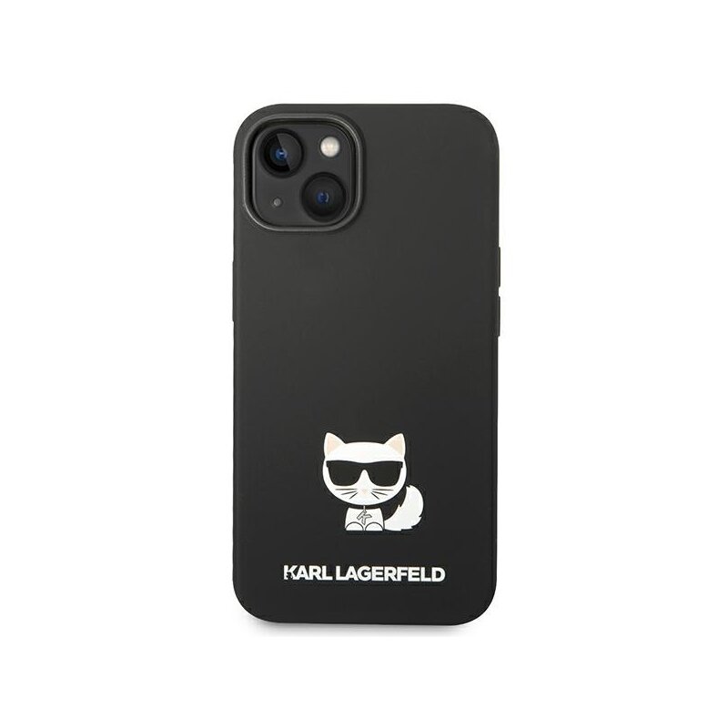 Husa Karl Lagerfeld iPhone 14 Plus Silicone, Choupette Body, negru, KLHCP14MSLCTBK