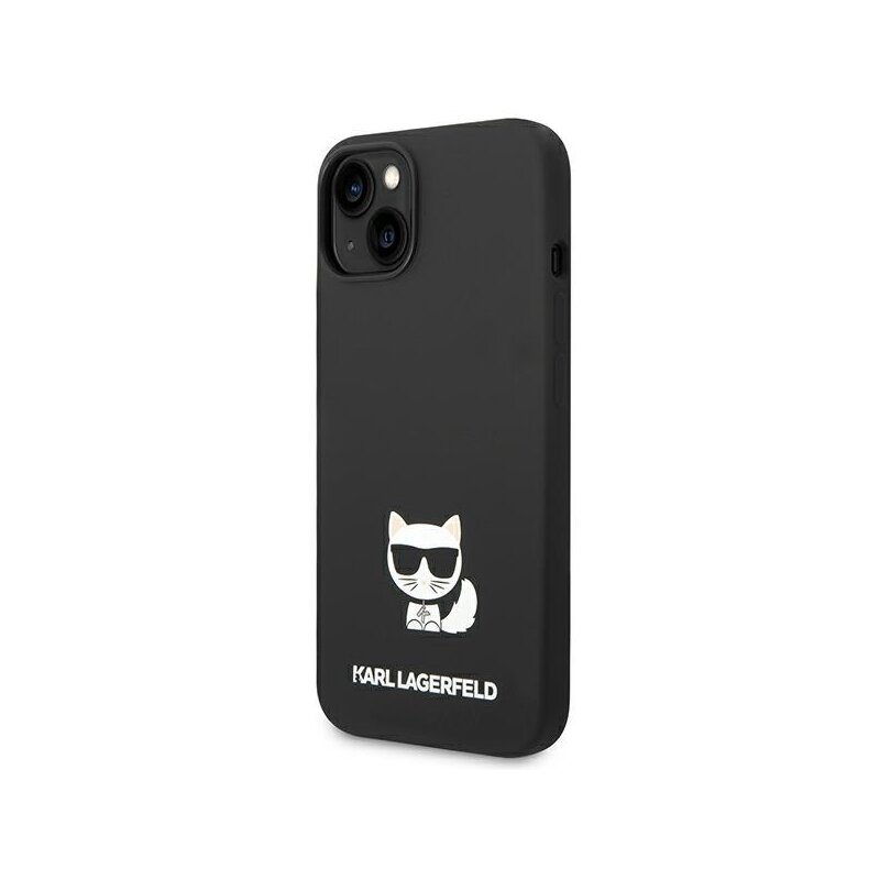 Husa Karl Lagerfeld iPhone 14 Plus Silicone, Choupette Body, negru, KLHCP14MSLCTBK