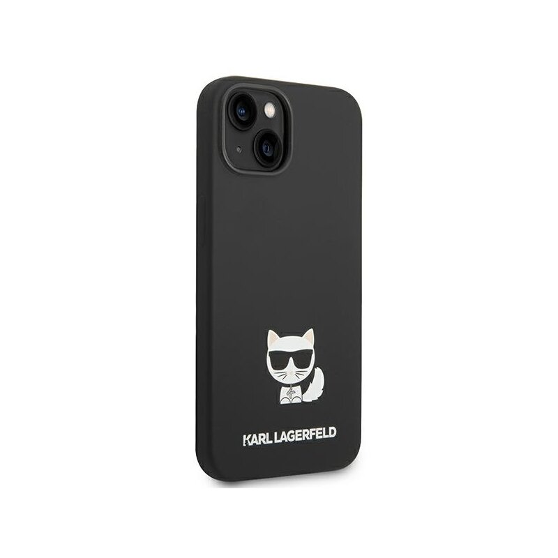 Husa Karl Lagerfeld iPhone 14 Plus Silicone, Choupette Body, negru, KLHCP14MSLCTBK