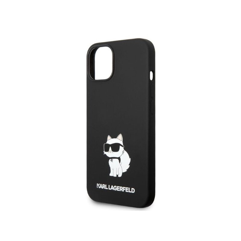 Husa Karl Lagerfeld iPhone 14 Plus Silicone, Choupette, negru, KLHCP14MSNCHBCK
